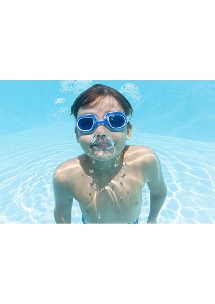 Mavi Çocuk Yüzücü Gözlüğü Vakumlu Uv Korumalı Darbeye Dayanıklı indirimleri