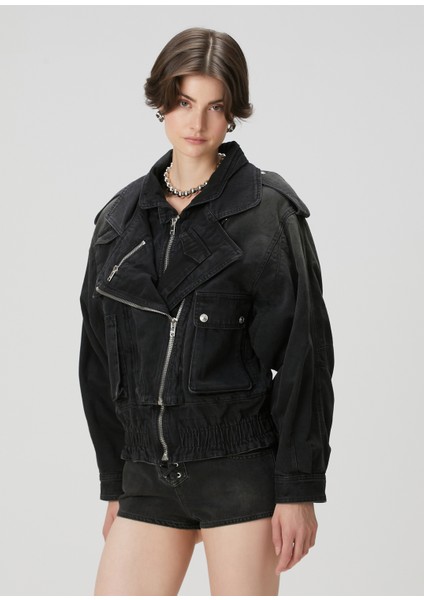 Aneli Antrasit Denim Ceket