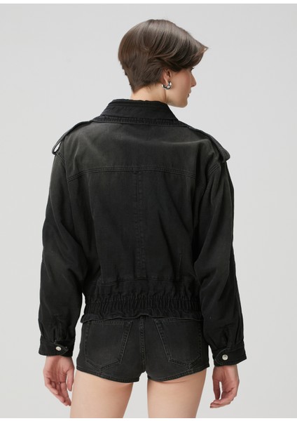 Aneli Antrasit Denim Ceket