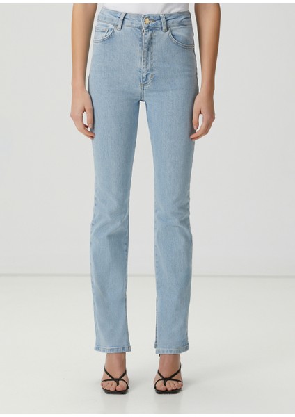 Açık Indigo Mavi Denim Pantolon