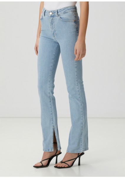 Açık Indigo Mavi Denim Pantolon