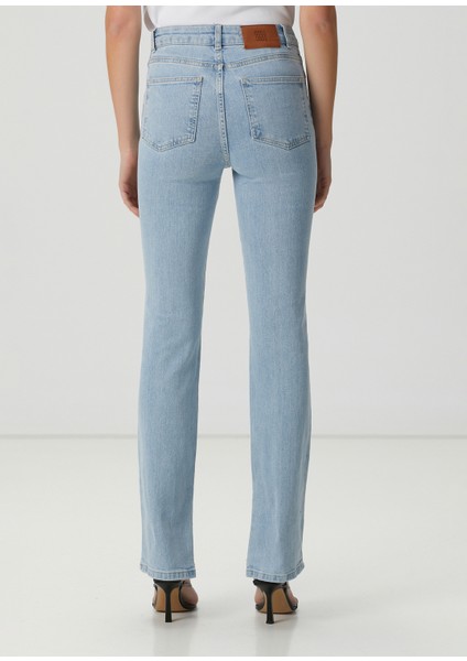 Açık Indigo Mavi Denim Pantolon