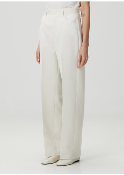 Ekru Twill Pantolon