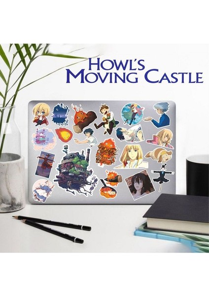 Howl's Moving Castle Yürüyen Şato Sticker Telefon Laptop Notebook Tablet Defter Matara Stiker Etiket