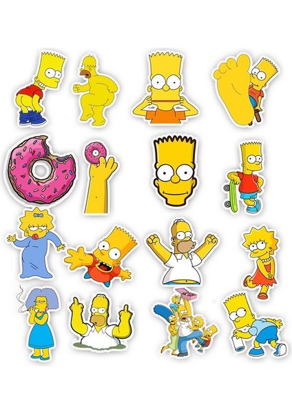 The Simpsons Defter Suluk Laptop Notebook Tablet Sticker Seti