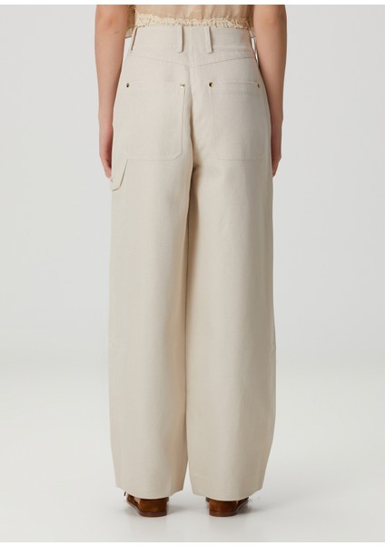 Oracle Bej Wide Leg Jean Pantolon