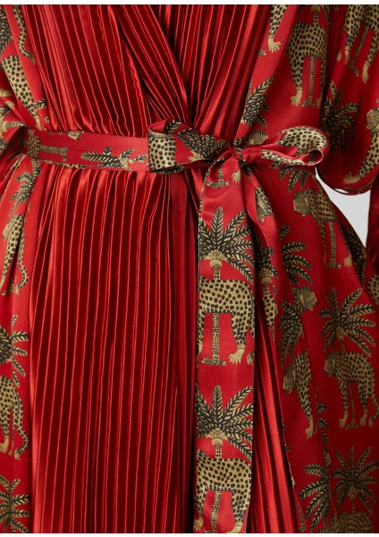 Jagger Kırmızı Desenli Kimono
