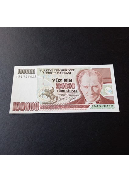 399636856C8AE866FE 7.emisyon 3.tertip I54 Serisi 100BIN Lira Çil Eski Kağıt Para