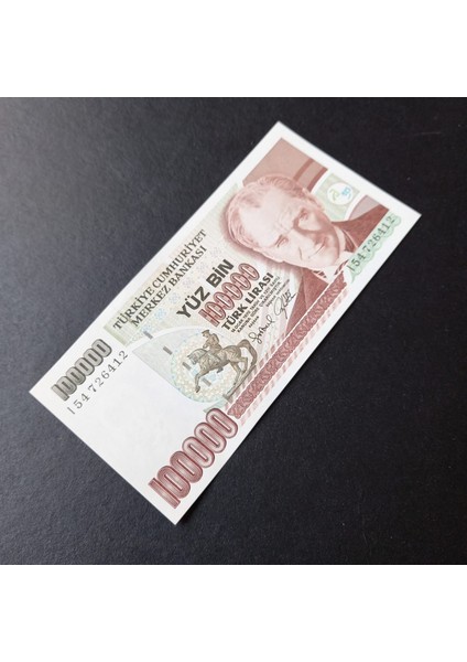 399636856C8AE866FE 7.emisyon 3.tertip I54 Serisi 100BIN Lira Çil Eski Kağıt Para