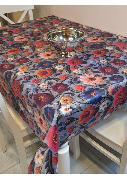 Kumaş Dokulu Tabanı Silikonlu Yıkanabilir Silinebilir Ütülenebilir Kaymaz Dekoratif Masa Örtüsü modelleri