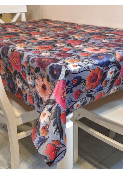 Kumaş Dokulu Tabanı Silikonlu Yıkanabilir Silinebilir Ütülenebilir Kaymaz Dekoratif Masa Örtüsü indirimleri