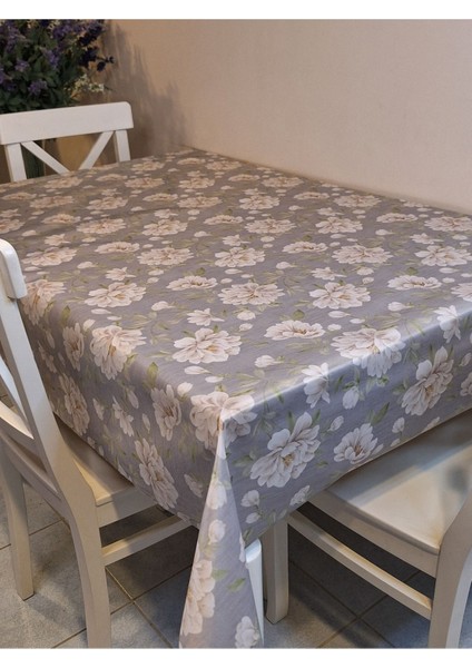 Kumaş Dokulu Tabanı Silikonlu Yıkanabilir Silinebilir Ütülenebilir Kaymaz Dekoratif Masa Örtüsü