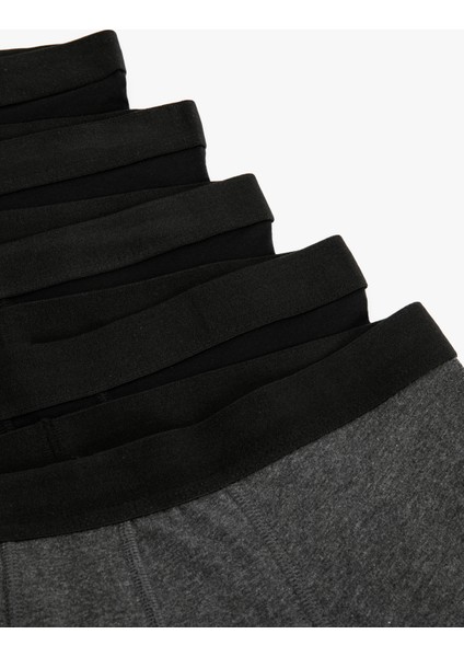 Yeni Sezon Slim Fit Pamuklu Basic Boxer Seti