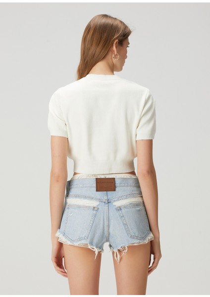 Beyaz Crop T-Shirt fırsatları