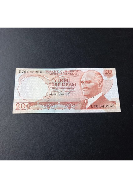 399636856C0FD88E07 6.emisyon 2.tertip E76 Serisi Ça 20LIRA Eski Kağıt Para fiyatları