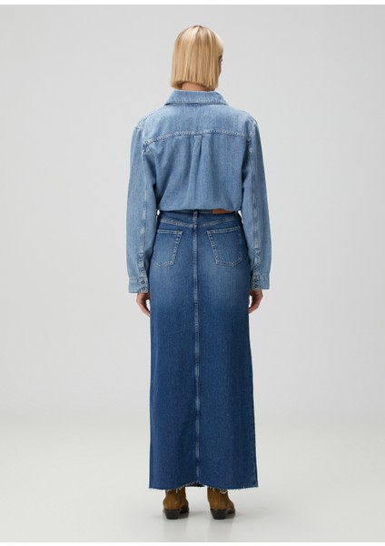 Mavi Midi Denim Elbise