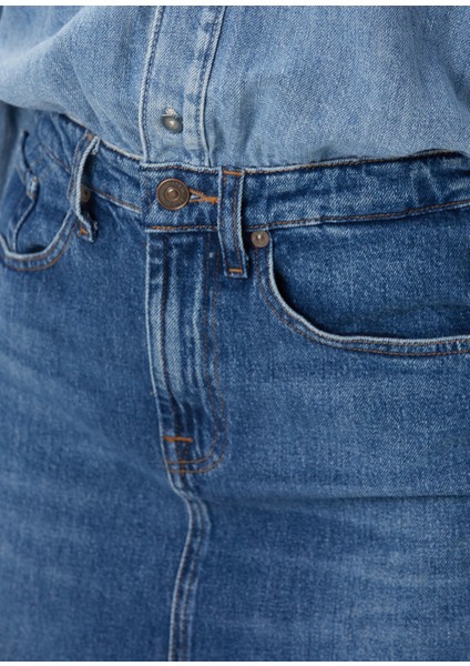 Mavi Midi Denim Elbise