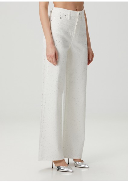 Pantikusa Beyaz Wide Leg Jean Pantolon modelleri