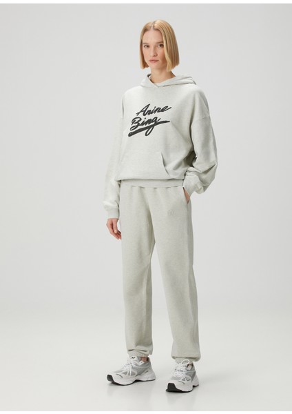 Harvey Gri Kapüşonlu Logolu Sweatshirt