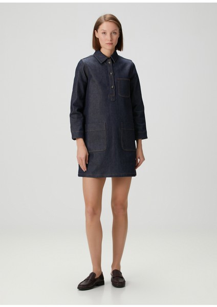Aurelia Lacivert Mini Denim Elbise fiyatları
