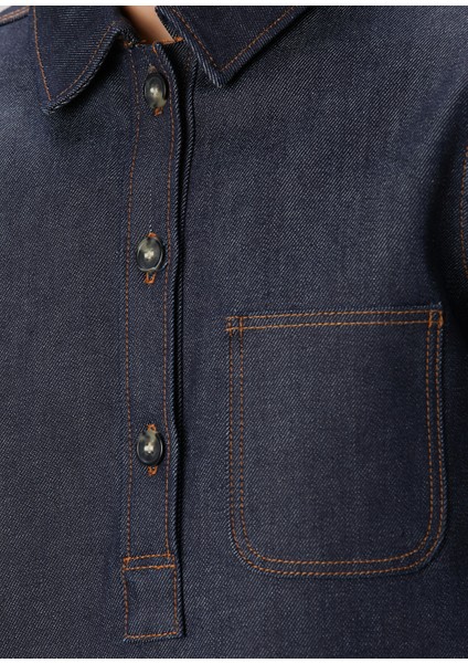 Aurelia Lacivert Mini Denim Elbise indirimleri