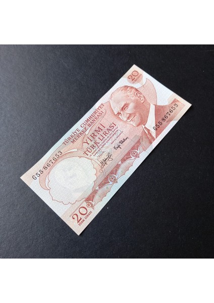 399636856C0919D0C2 6.emisyon 3.tertip G55 Serisi Çil 20LIRA Eski Kağıt Para