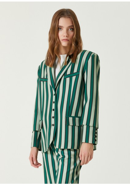 Yeşil Çizgili Blazer fırsatları