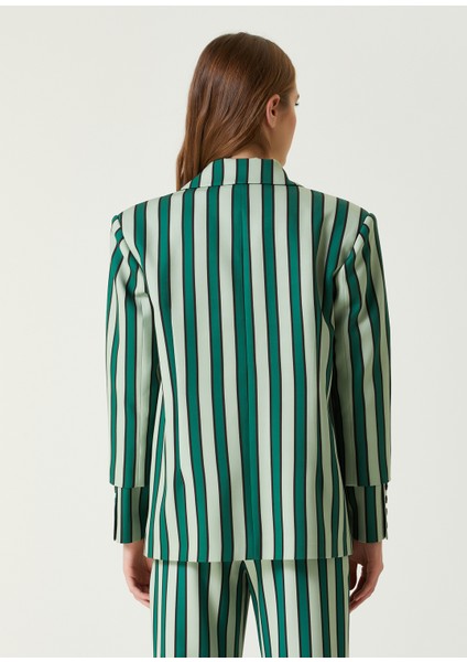 Yeşil Çizgili Blazer