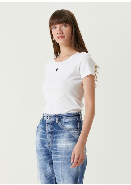 Beyaz Logolu T-Shirt
