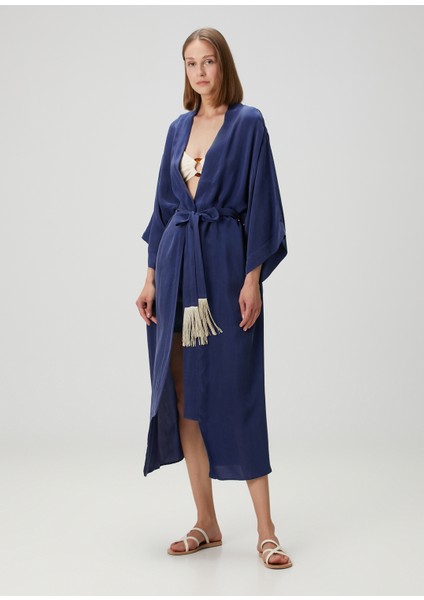 Jilda Libby Lacivert Kimono modelleri