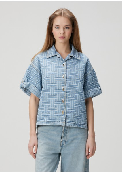 Weave Mavi Denim Gömlek