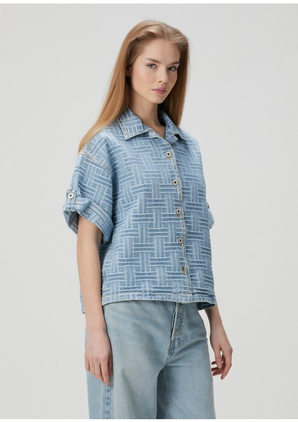 Weave Mavi Denim Gömlek
