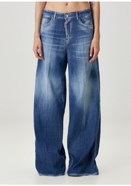 Traveller Mavi Wide Leg Jean Pantolon