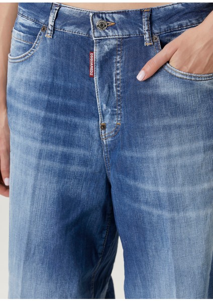 Traveller Mavi Wide Leg Jean Pantolon