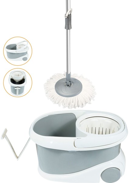 Parlak Temizlik Seti 20 Litre, Tekerlekli ve Kullanışlı, Sihirli Mop ile Kolay Temizlik