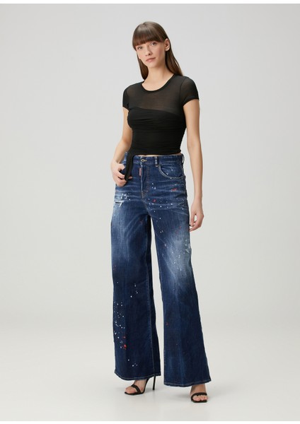 Traveller Wide Leg Mavi Jean Pantolon