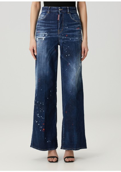 Traveller Wide Leg Mavi Jean Pantolon