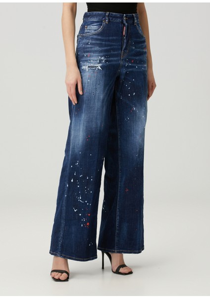 Traveller Wide Leg Mavi Jean Pantolon