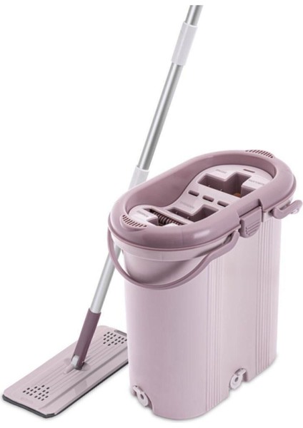 F404 Trio Tablet Mikrofiber Mop Seti, 3 Bölmeli, Temizlik Kolaylığı Sağlar