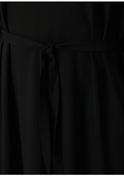 Siyah Maksi Kaftan Elbise