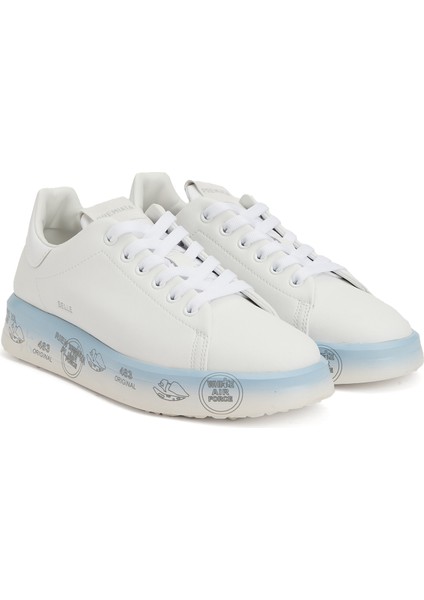 Belle Mavi Beyaz Kadın Deri Sneaker fiyatları
