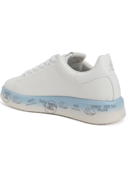 Belle Mavi Beyaz Kadın Deri Sneaker modelleri