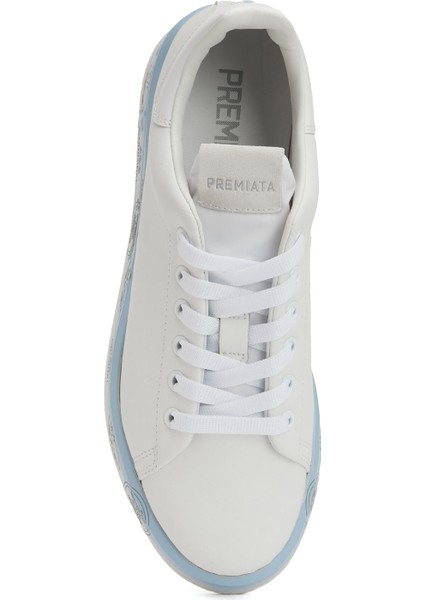 Belle Mavi Beyaz Kadın Deri Sneaker fırsatları