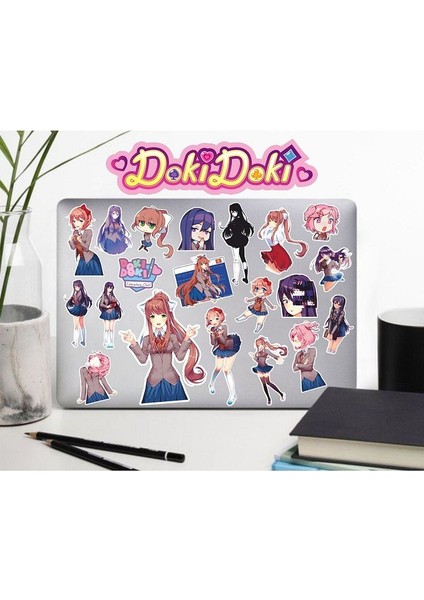 Doki Doki Literature Club! Defter Suluk Laptop Notebook Tablet Telefon Kılıf Sticker Seti