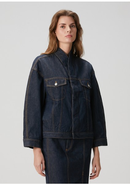 Lacivert Denim Ceket