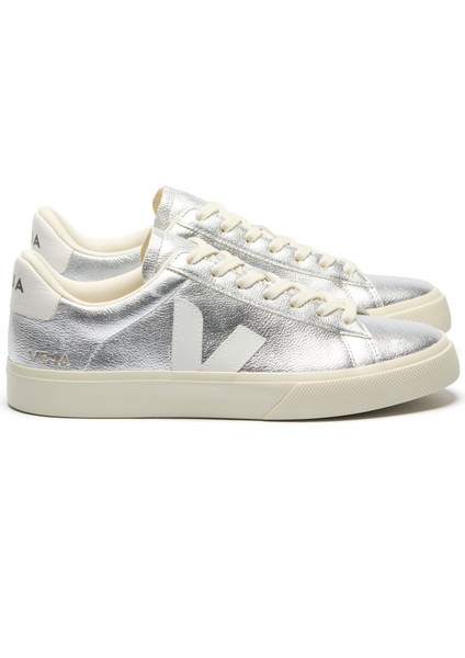 Campo Chromefree Beyaz Silver Kadın Deri Sneaker