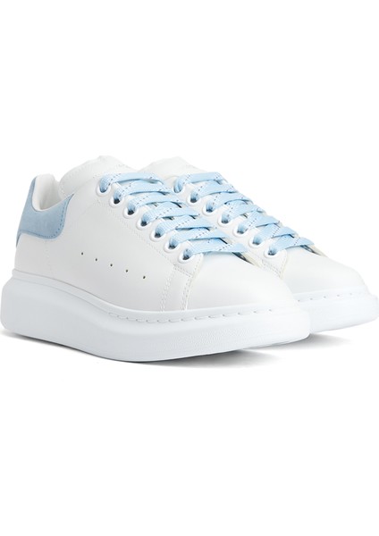 Oversized Mavi Beyaz Kadın Deri Sneaker fiyatları