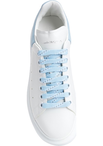 Oversized Mavi Beyaz Kadın Deri Sneaker fırsatları