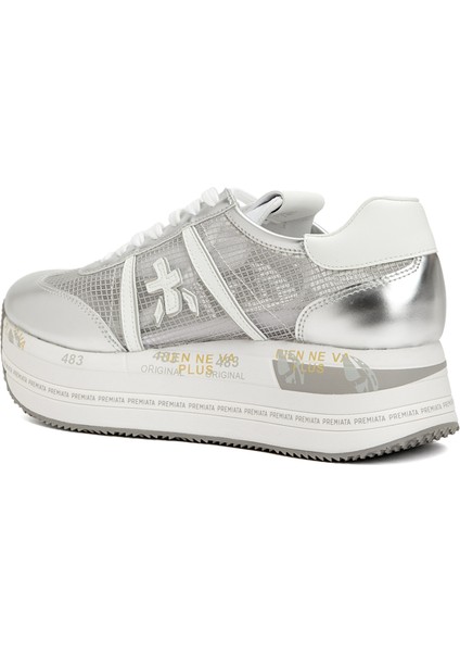 Beth Beyaz Gümüş kadın Sneaker modelleri