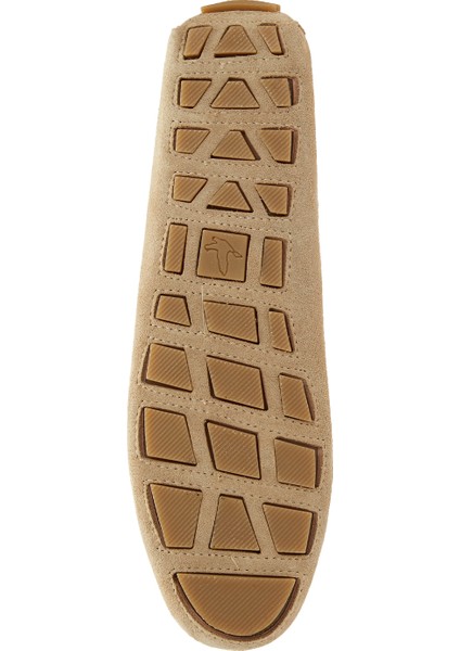 Bej Kadın Süet Loafer